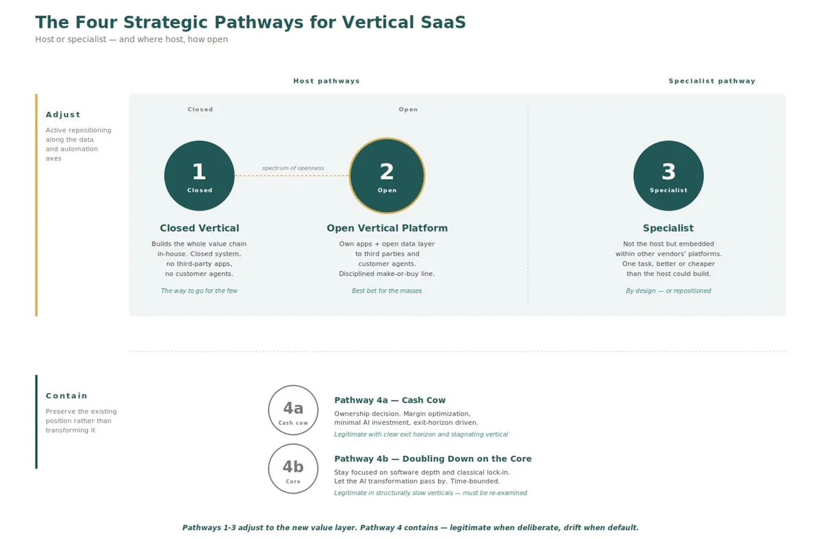 The four strategic pathways for vertical software vendors